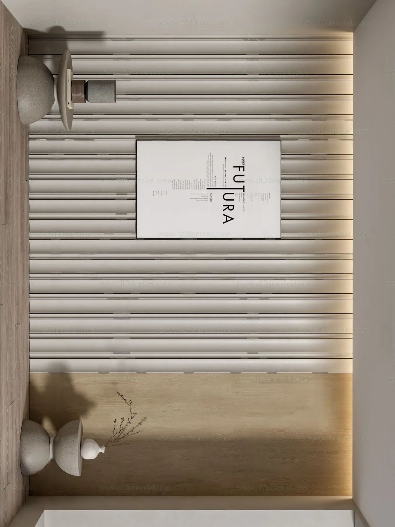 Headboard for Bed 3D Models – 3DSKY – 038 – VRAY Render