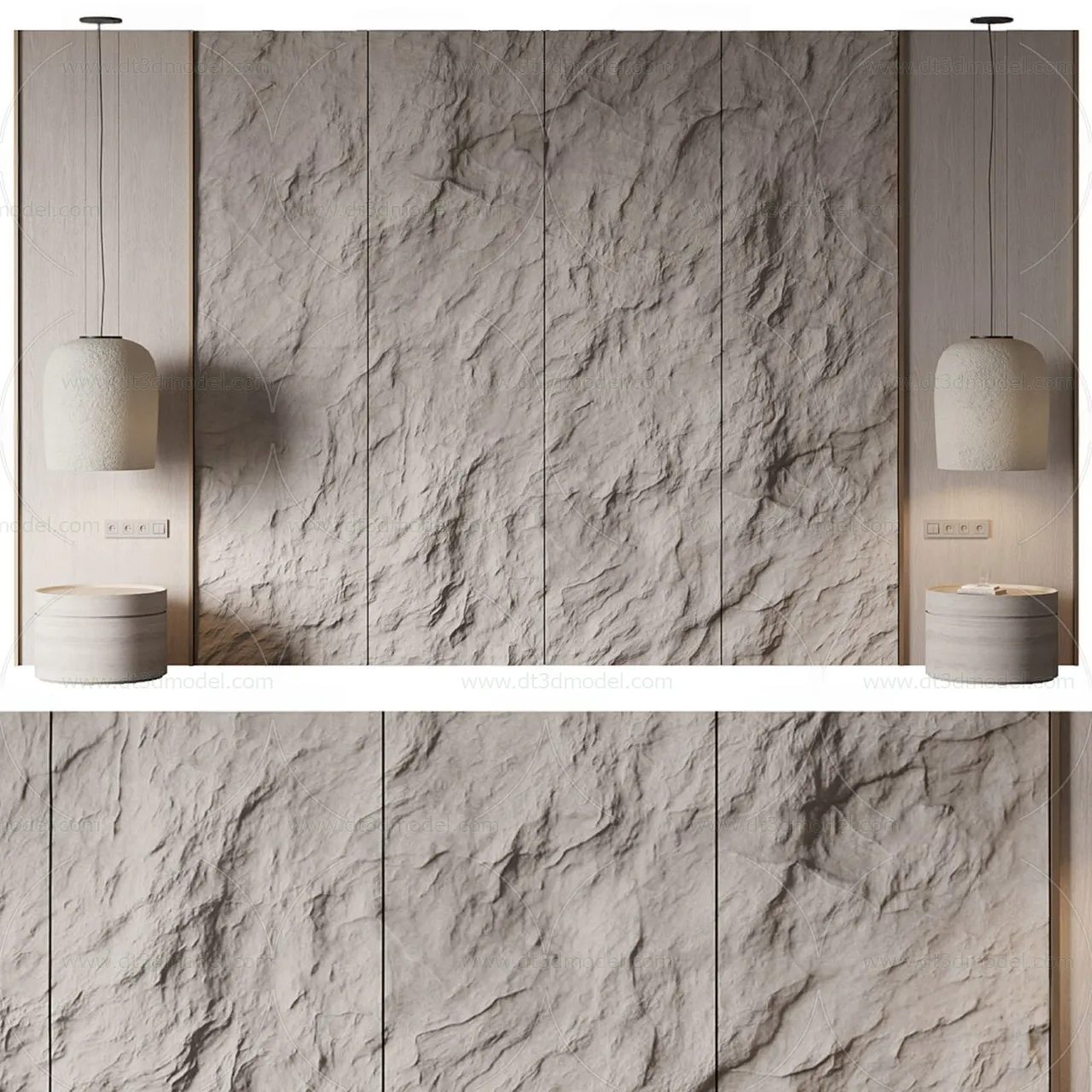 Headboard for Bed 3D Models – 3DSKY – 040 – VRAY Render