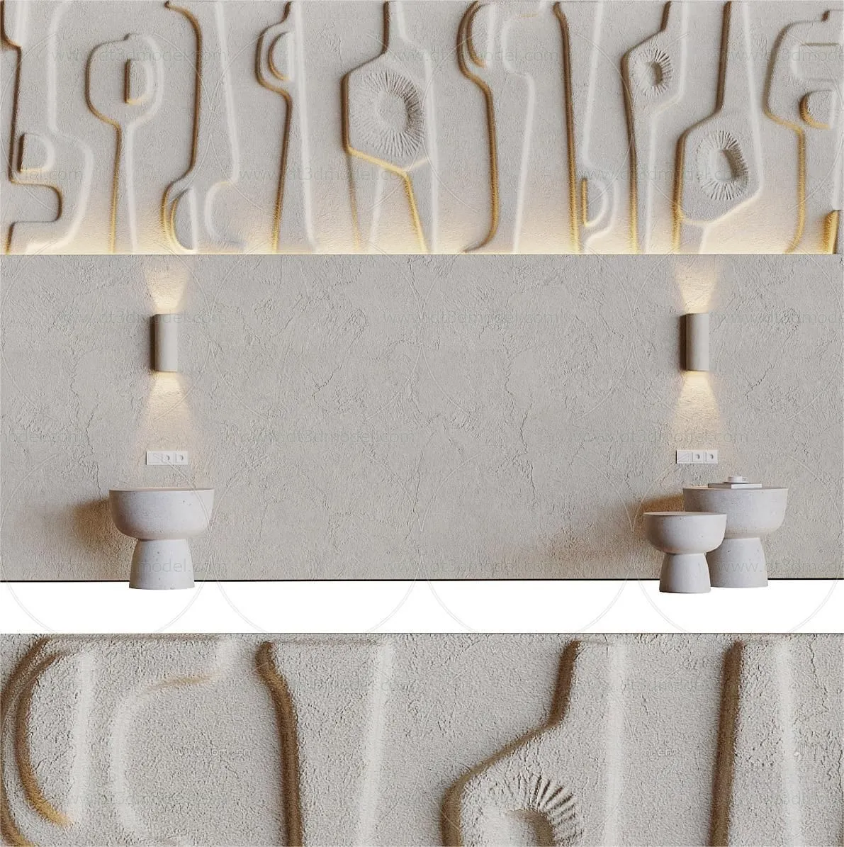 Headboard for Bed 3D Models – 3DSKY – 043 – CORONA Render