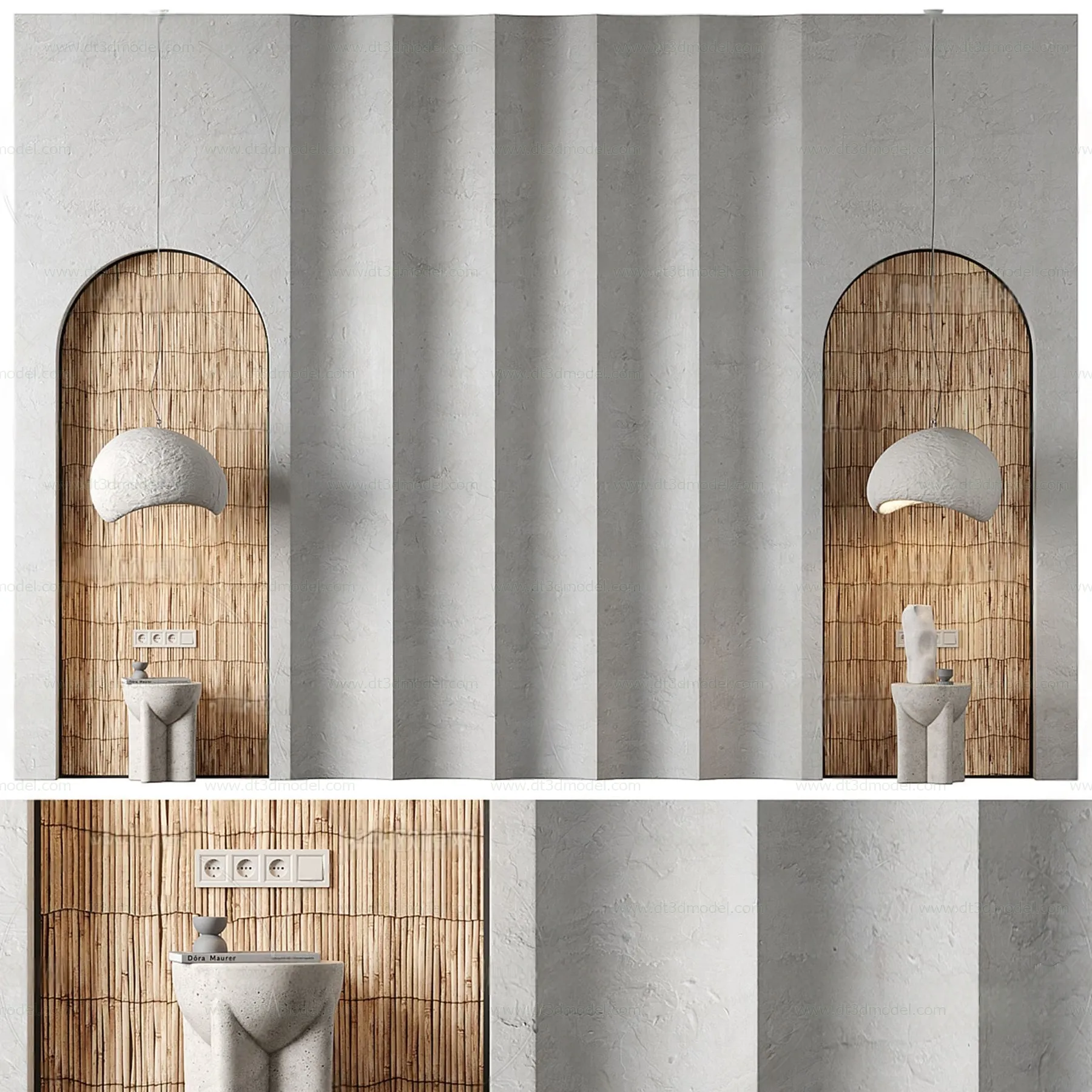 Headboard for Bed 3D Models – 3DSKY – 052 – CORONA Render