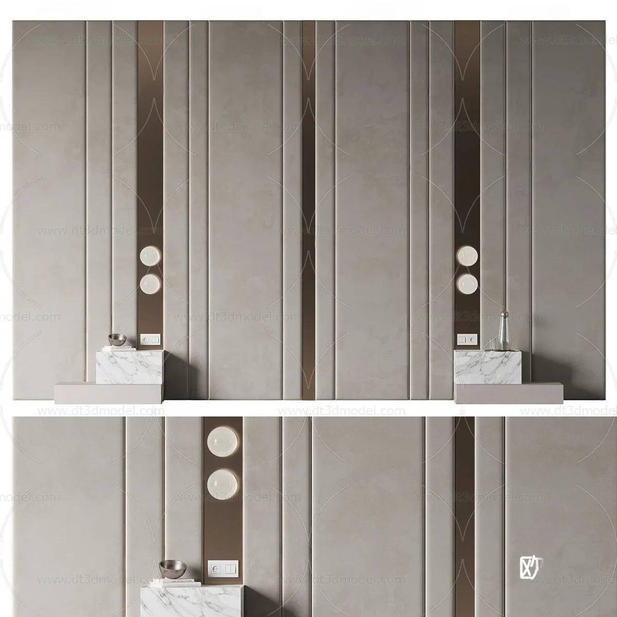 Headboard for Bed 3D Models – 3DSKY – 054 – CORONA Render