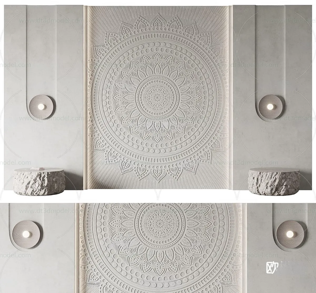 Headboard for Bed 3D Models – 3DSKY – 059 – VRAY Render