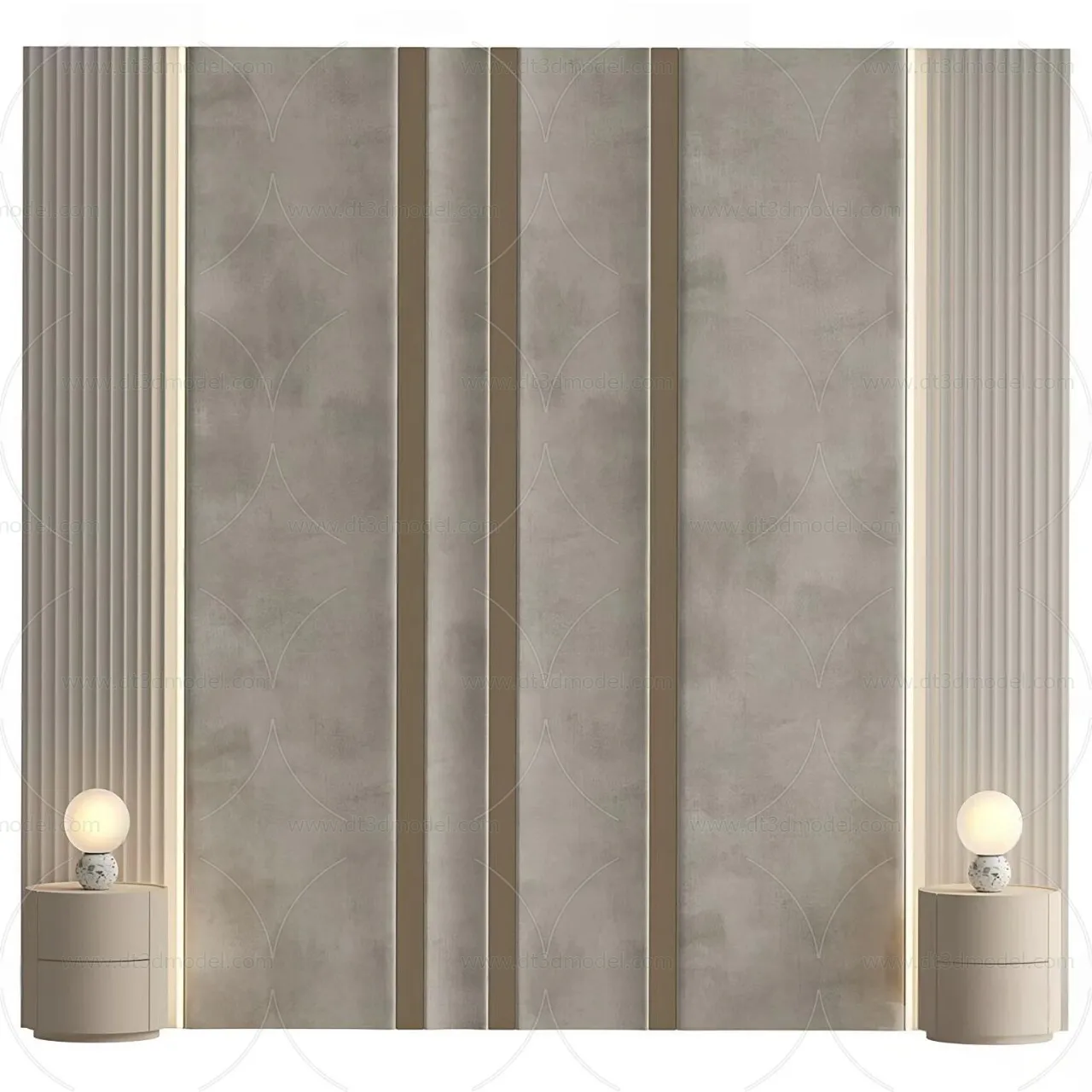 Headboard for Bed 3D Models – 3DSKY – 068 – VRAY Render