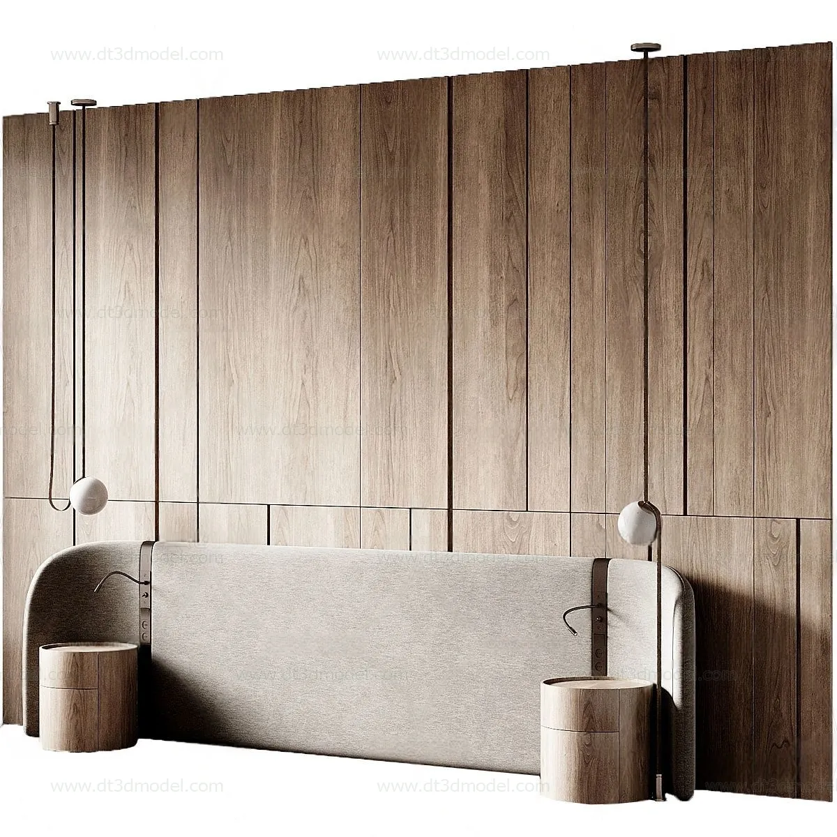 Headboard for Bed 3D Models – 3DSKY – 069 – VRAY Render