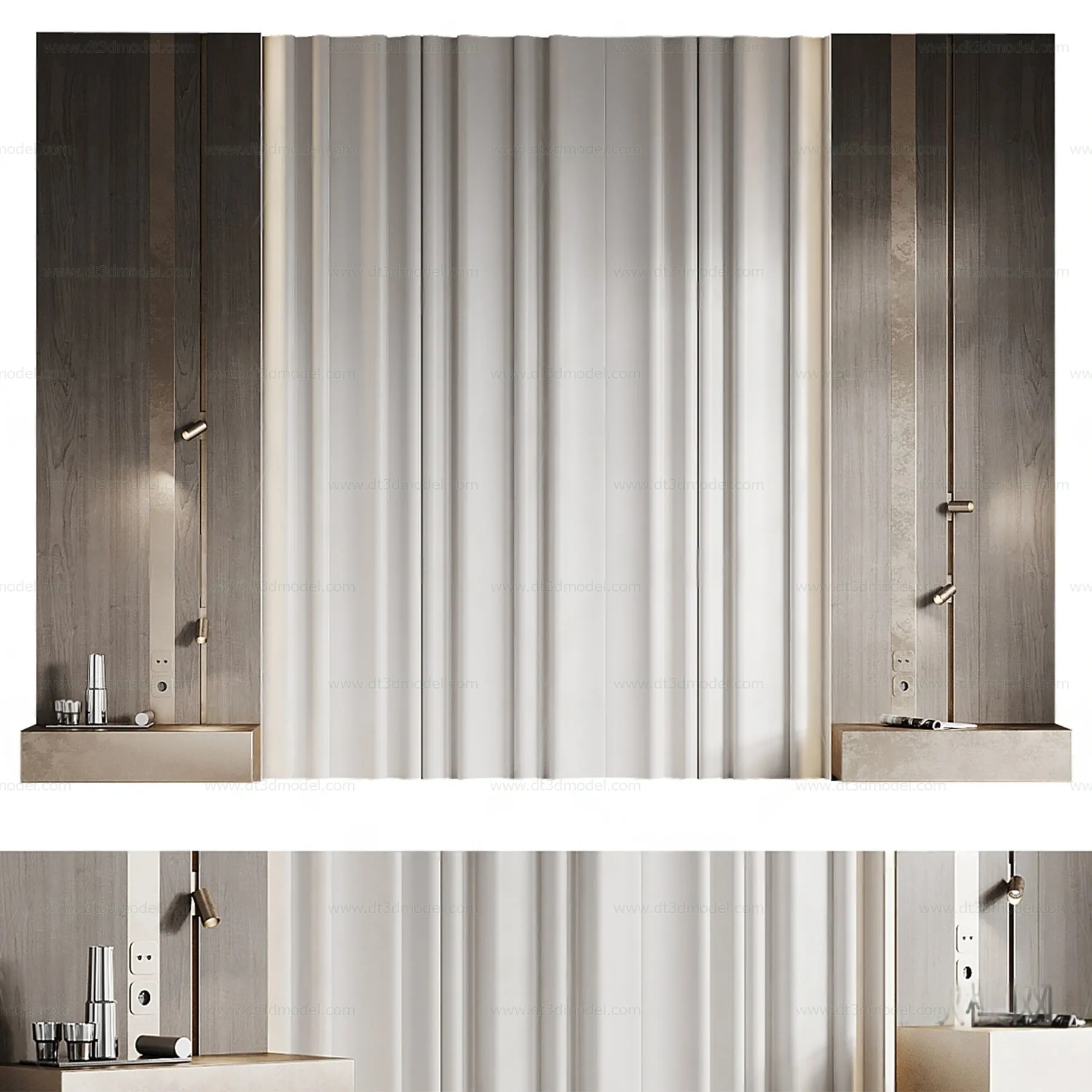 Headboard for Bed 3D Models – 3DSKY – 076 – VRAY Render