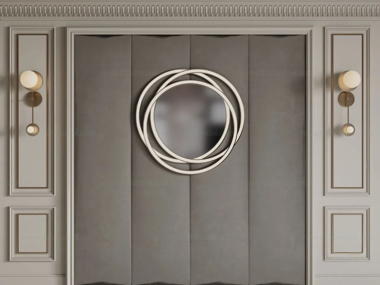 Headboard for Bed 3D Models – 3DSKY – 086 – CORONA Render