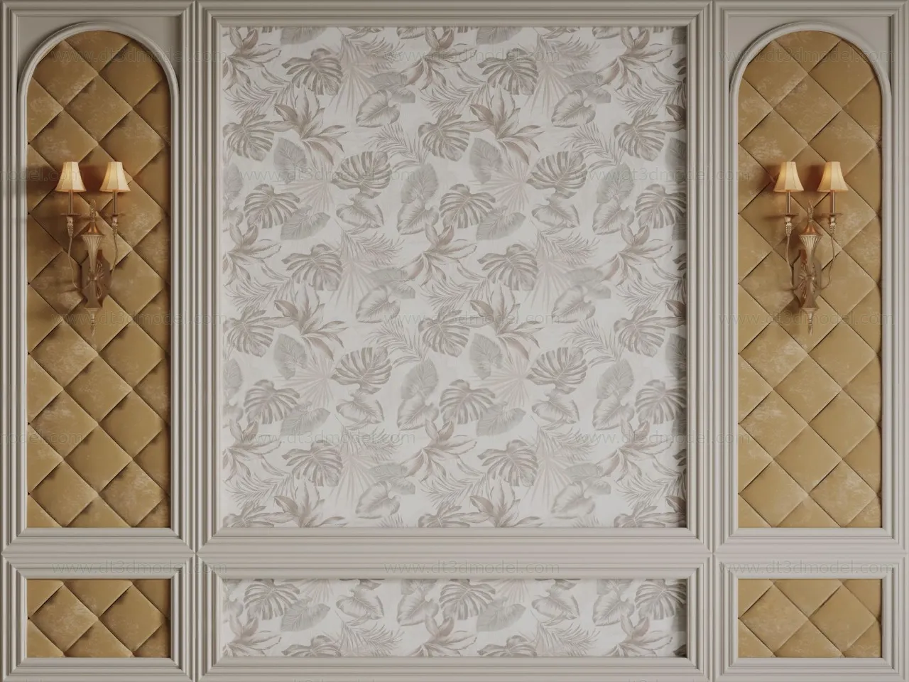 Headboard for Bed 3D Models – 3DSKY – 089 – CORONA Render