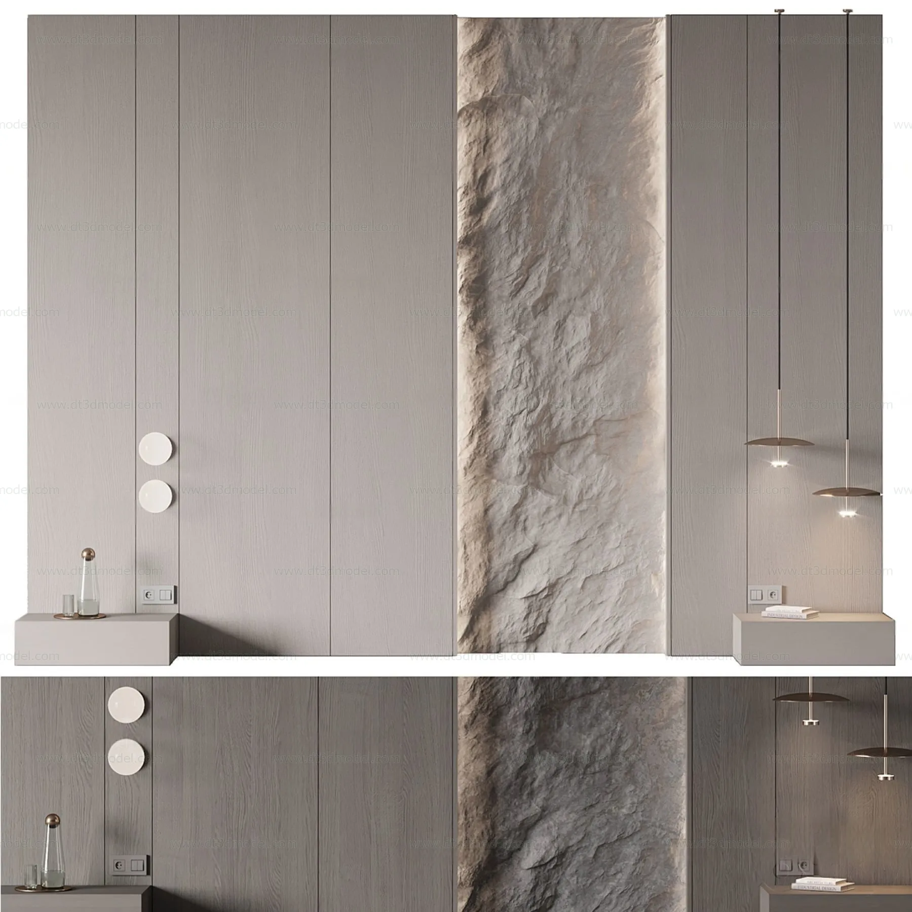 Headboard for Bed 3D Models – 3DSKY – 091 – VRAY Render