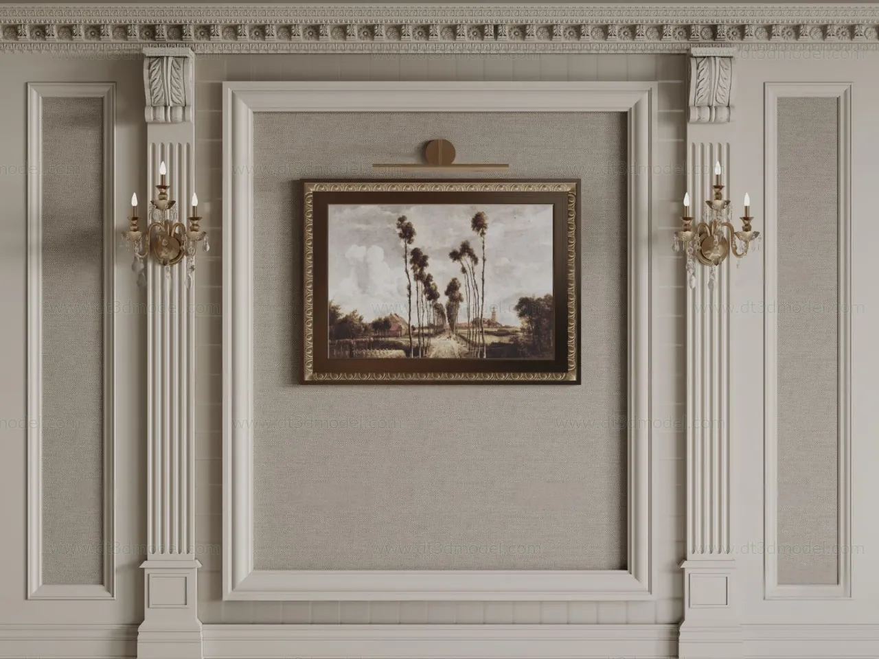 Headboard for Bed 3D Models – 3DSKY – 096 – CORONA Render