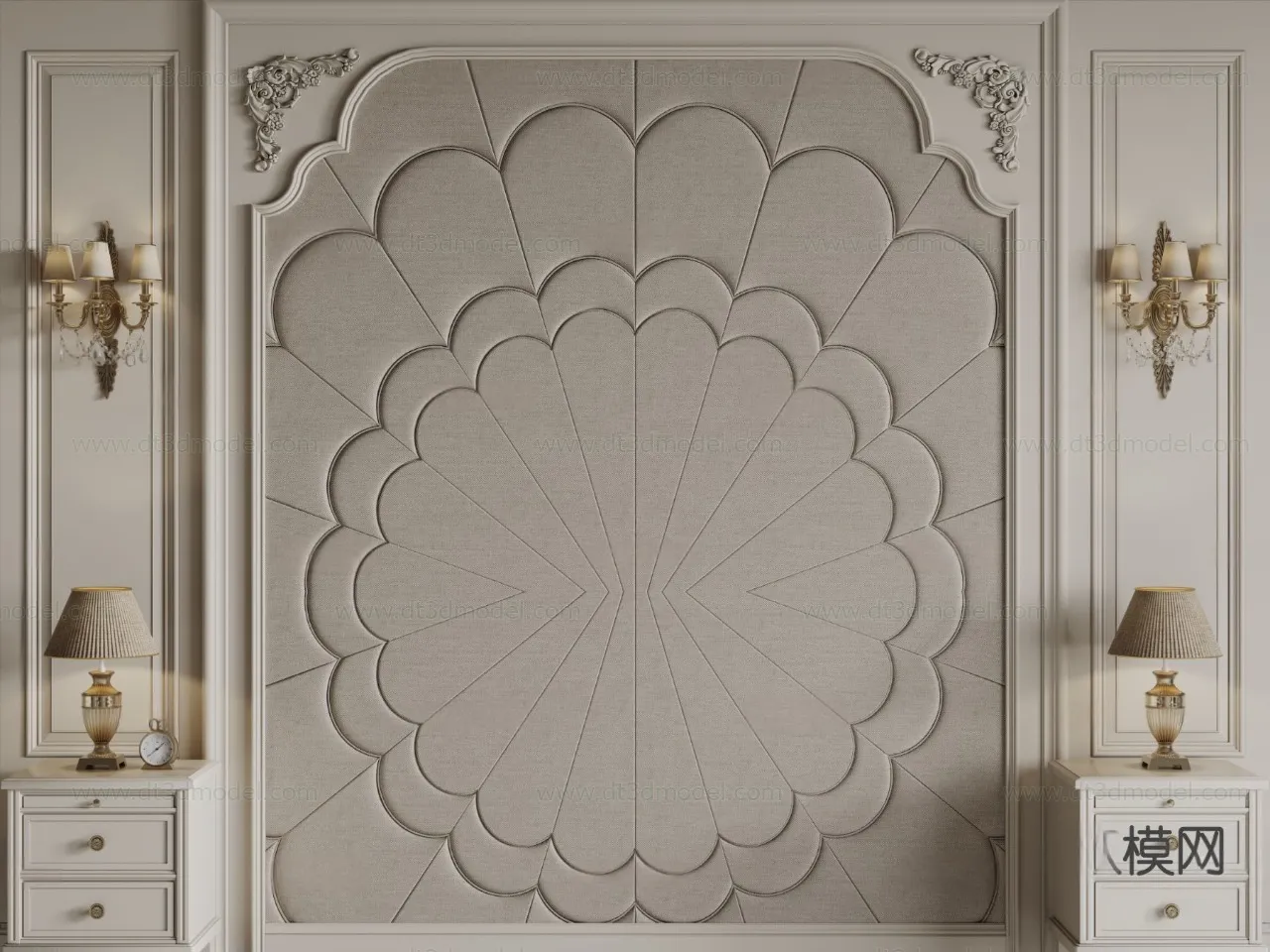 Headboard for Bed 3D Models – 3DSKY – 099 – CORONA Render