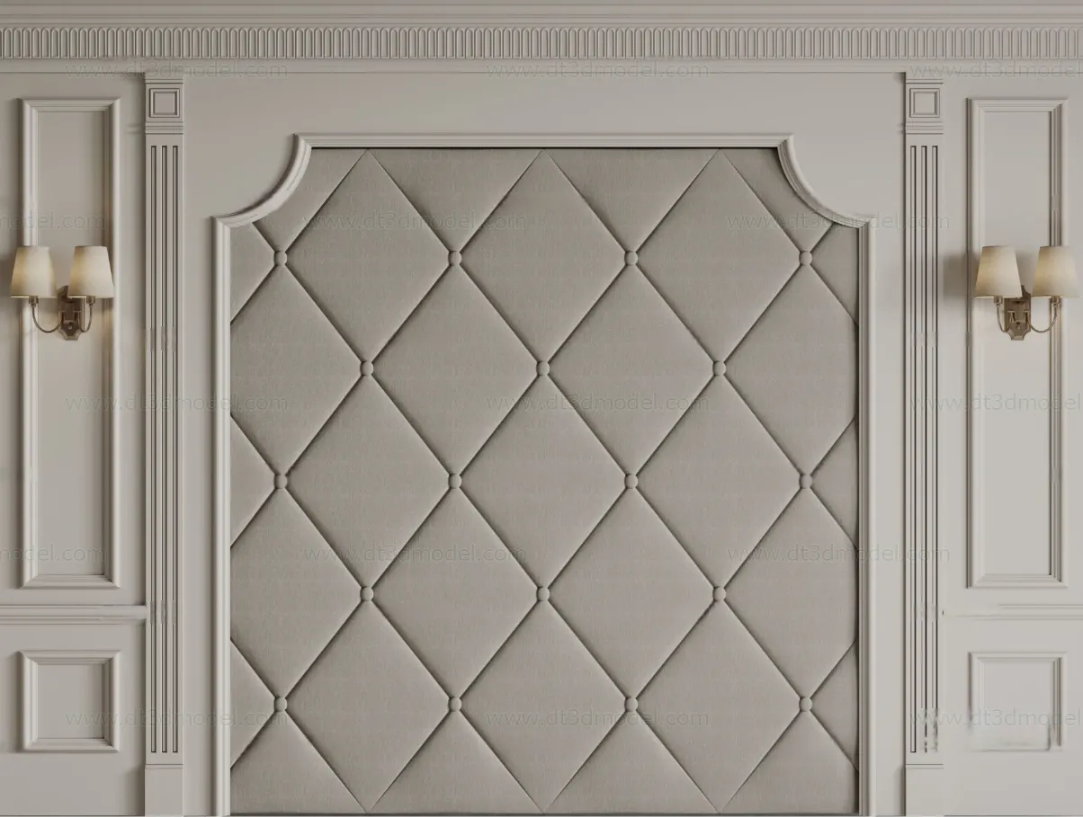 Headboard for Bed 3D Models – 3DSKY – 118 – CORONA Render