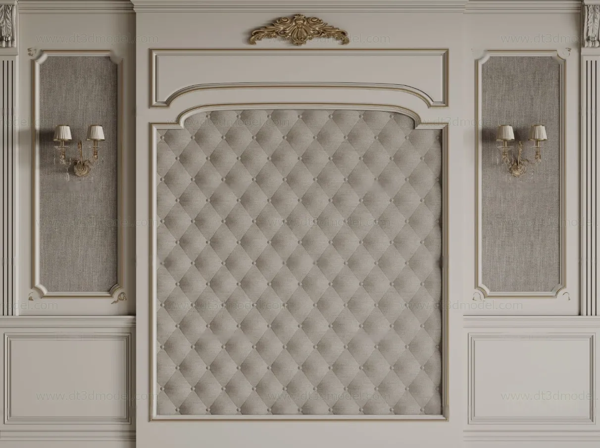 Headboard for Bed 3D Models – 3DSKY – 120 – CORONA Render