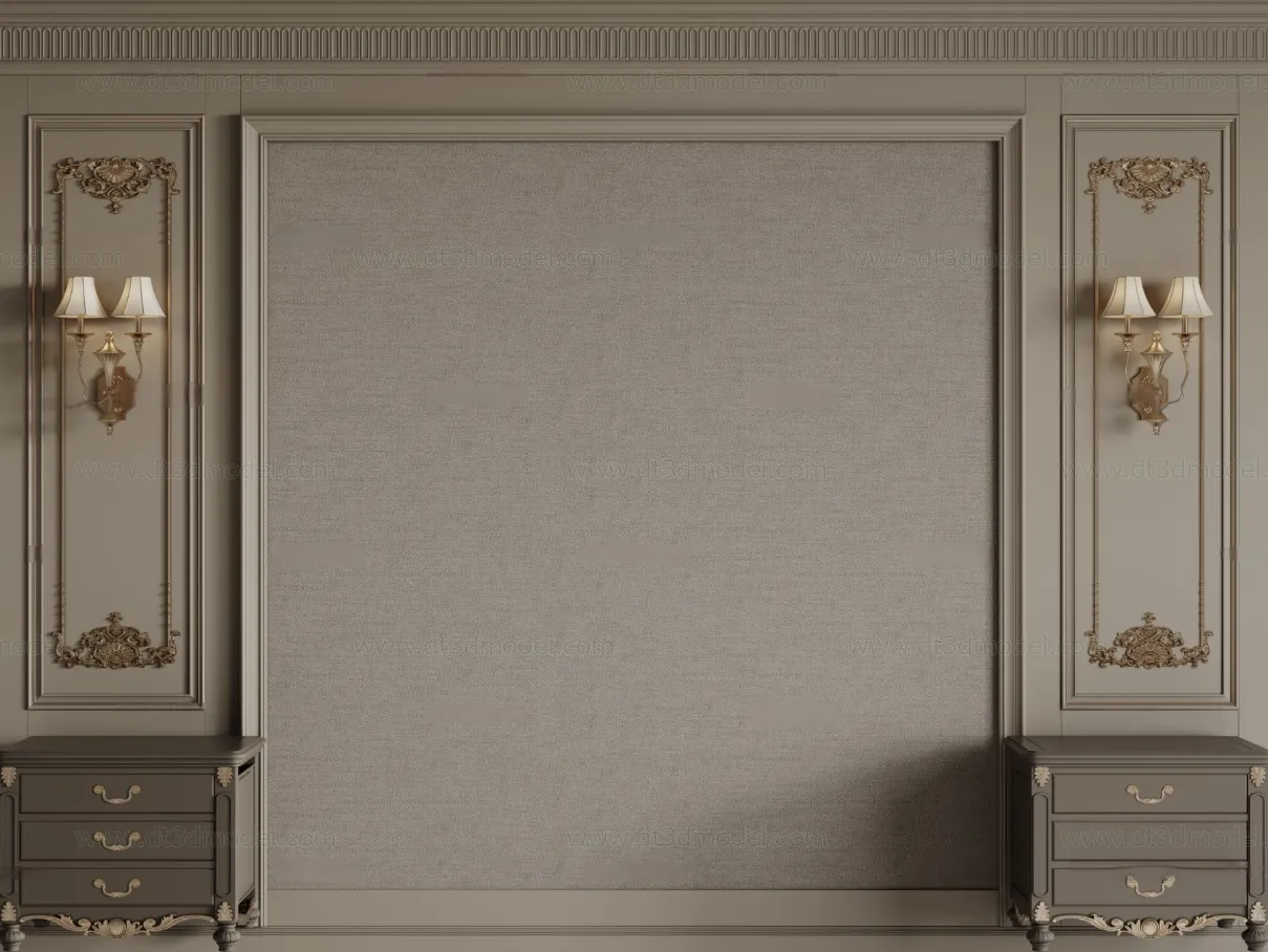 Headboard for Bed 3D Models – 3DSKY – 124 – CORONA Render