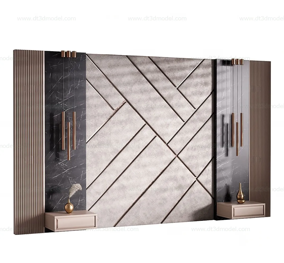 Headboard for Bed 3D Models – 3DSKY – 132 – VRAY Render