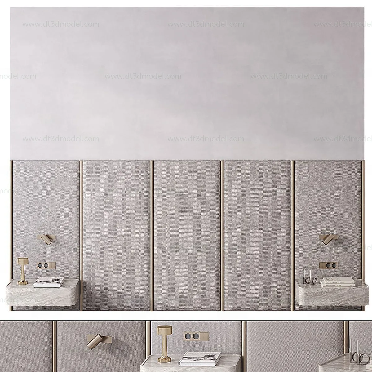 Headboard for Bed 3D Models – 3DSKY – 157 – CORONA Render