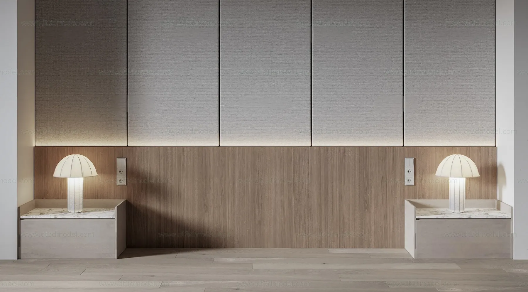 Headboard for Bed 3D Models – 3DSKY – 159 – VRAY Render