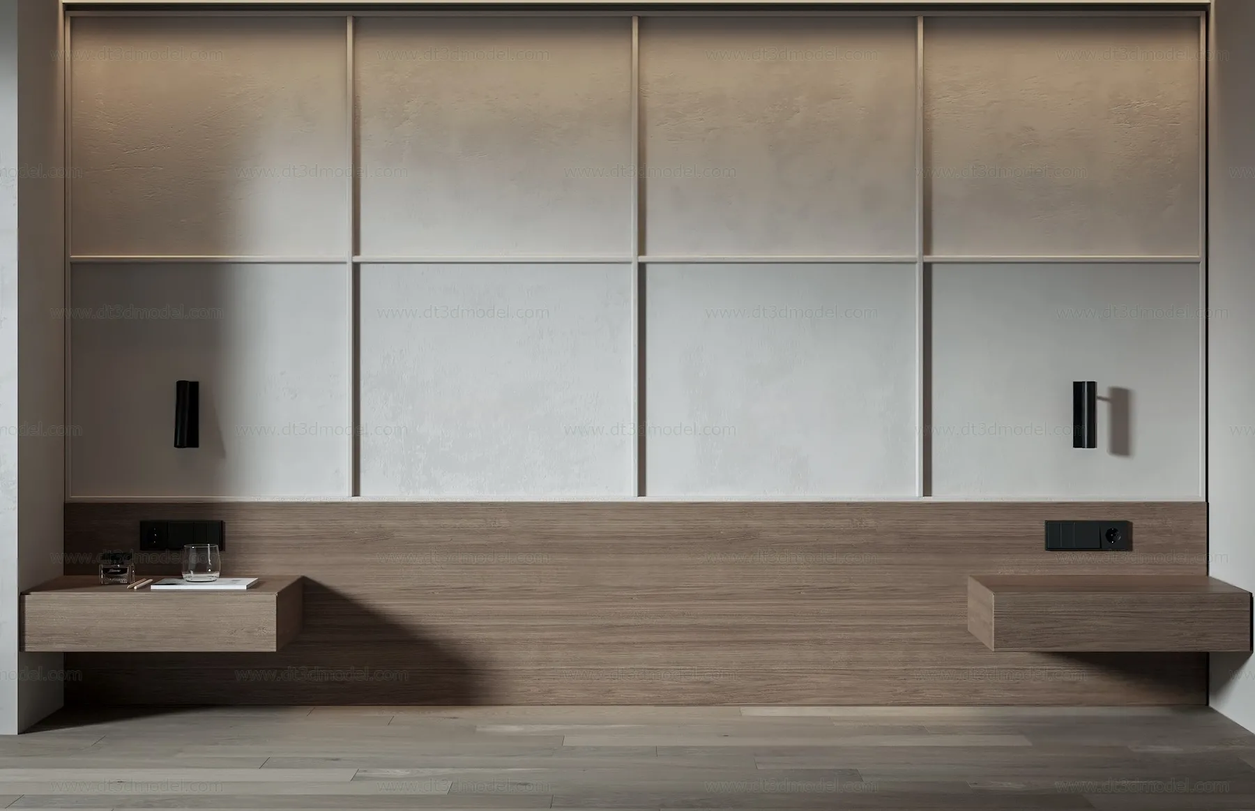 Headboard for Bed 3D Models – 3DSKY – 163 – VRAY Render