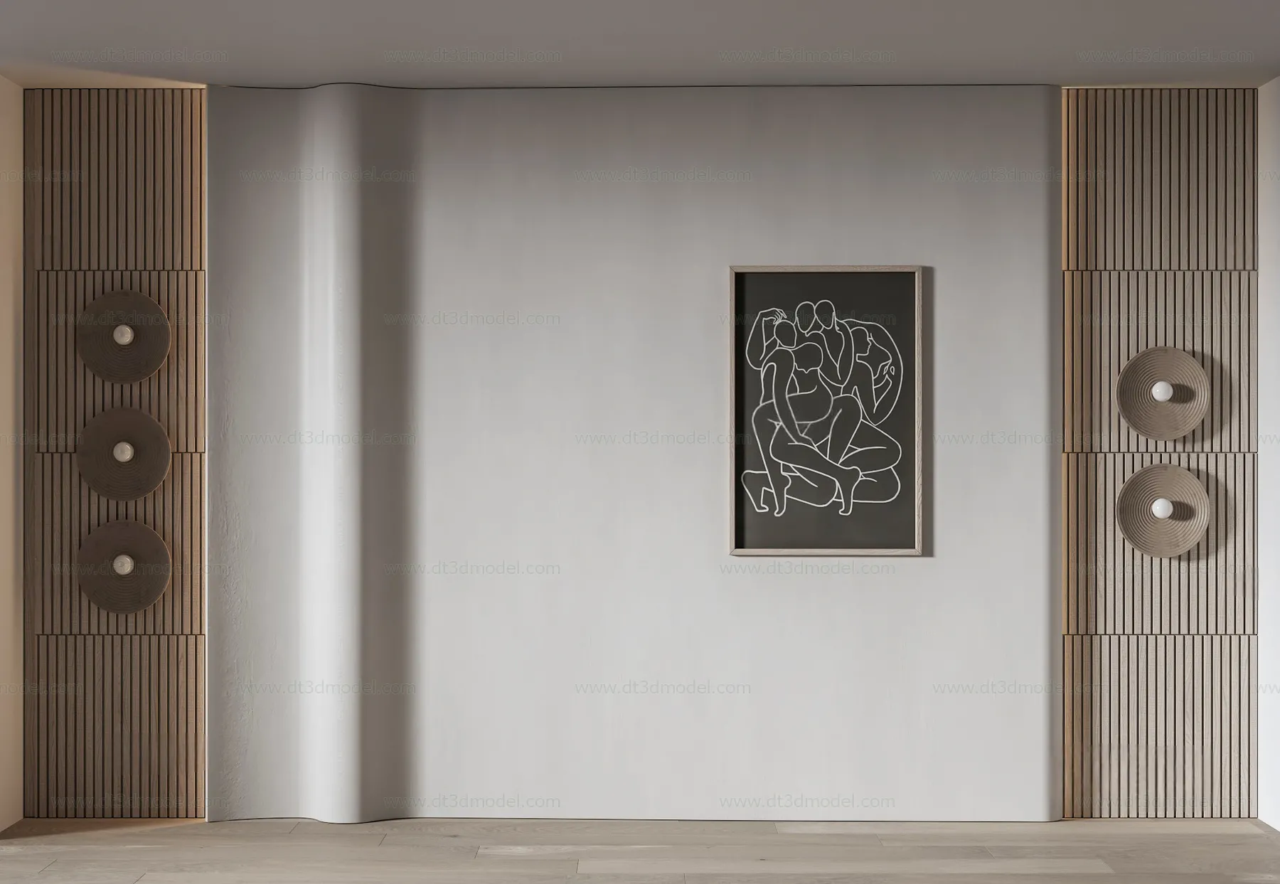 Headboard for Bed 3D Models – 3DSKY – 169 – VRAY Render