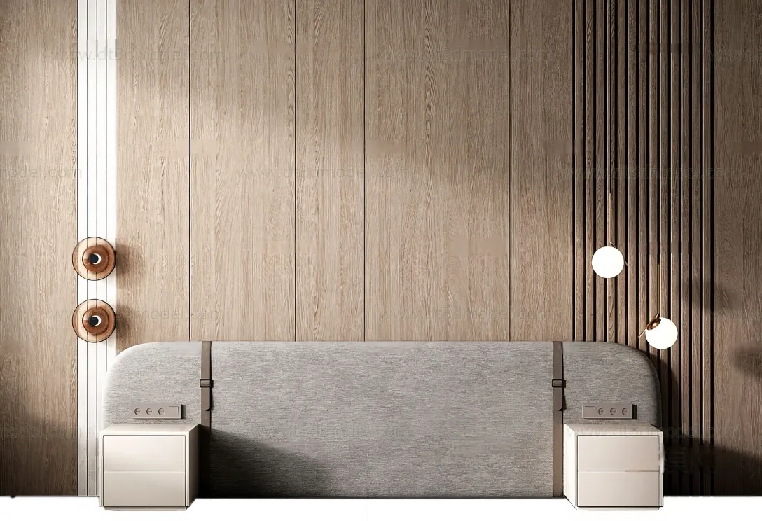 Headboard for Bed 3D Models – 3DSKY – 172 – VRAY Render