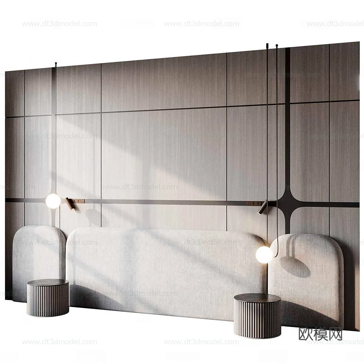 Headboard for Bed 3D Models – 3DSKY – 177 – VRAY Render