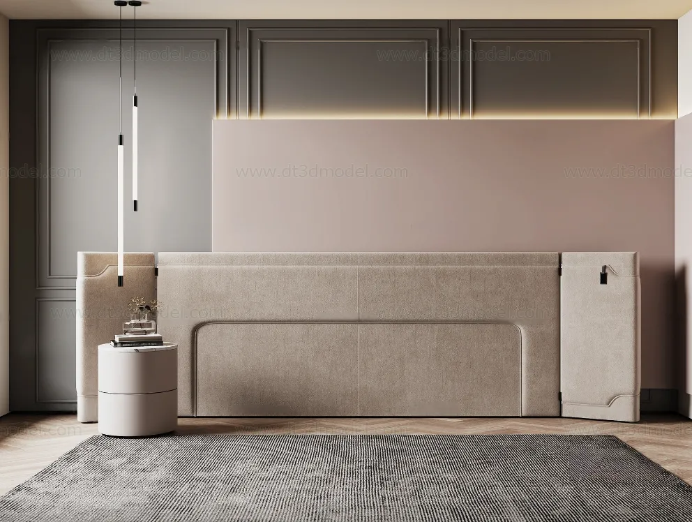 Headboard for Bed 3D Models – 3DSKY – 179 – VRAY Render