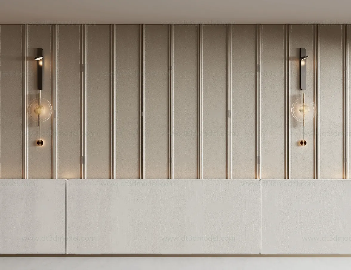 Headboard for Bed 3D Models – 3DSKY – 180 – VRAY Render