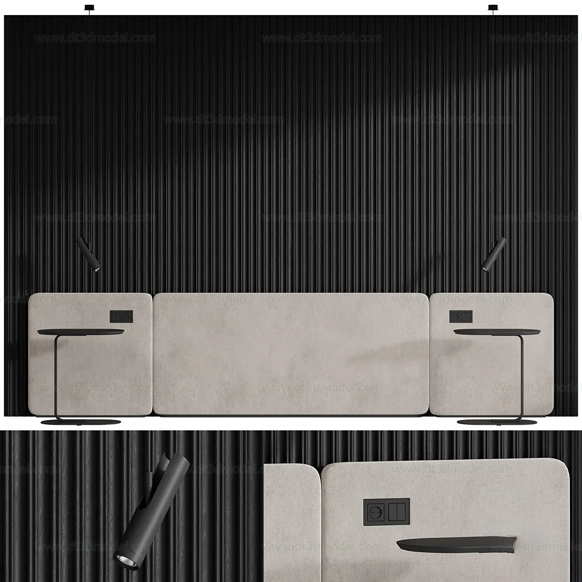 Headboard for Bed 3D Models – 3DSKY – 186 – VRAY Render