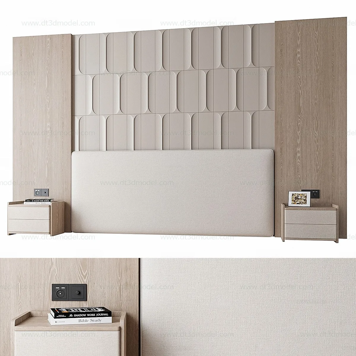 Headboard for Bed 3D Models – 3DSKY – 192 – VRAY Render