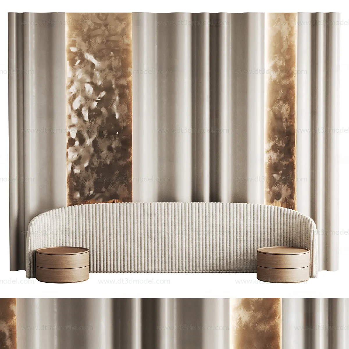 Headboard for Bed 3D Models – 3DSKY – 206 – CORONA Render