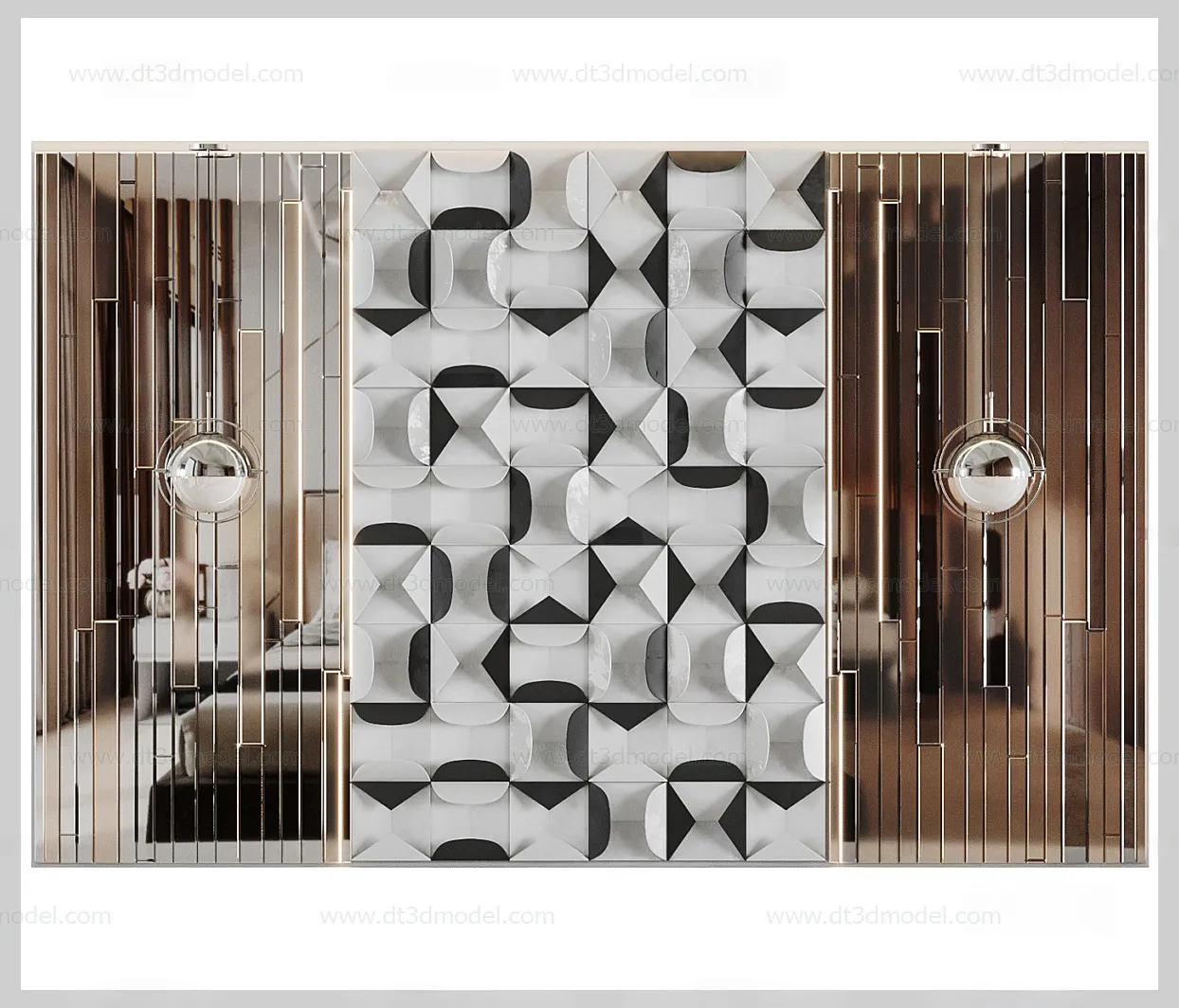 Headboard for Bed 3D Models – 3DSKY – 208 – CORONA Render