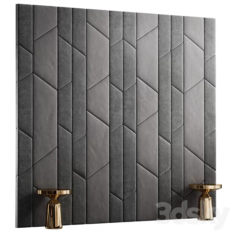 Headboard for interior ?37 3D Model Headboard for interior ?37 3D Model