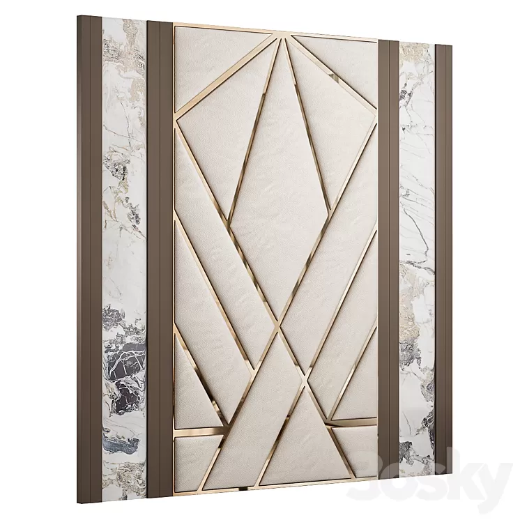 Headboard for interior ?64 3D Model Headboard for interior ?64 3D Model