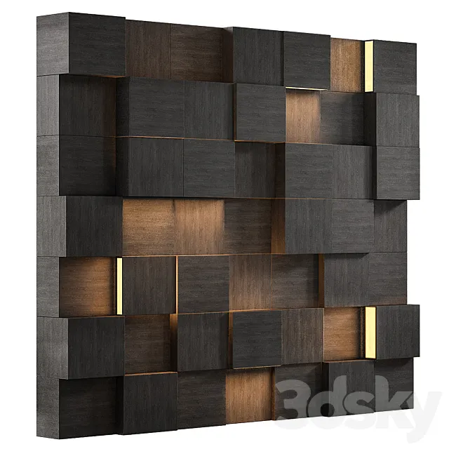 Headboard for interior №28 3D Model Headboard for interior №28 3D Model