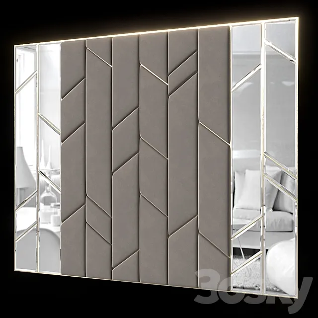 Headboard set 024. (4 pieces) 3D Model