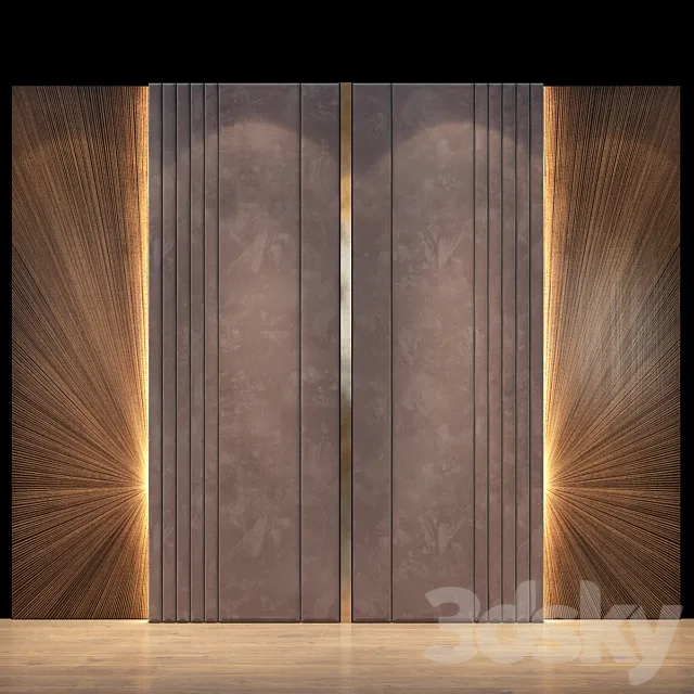 Headboard set 54 3D Model Headboard set 54 3D Model