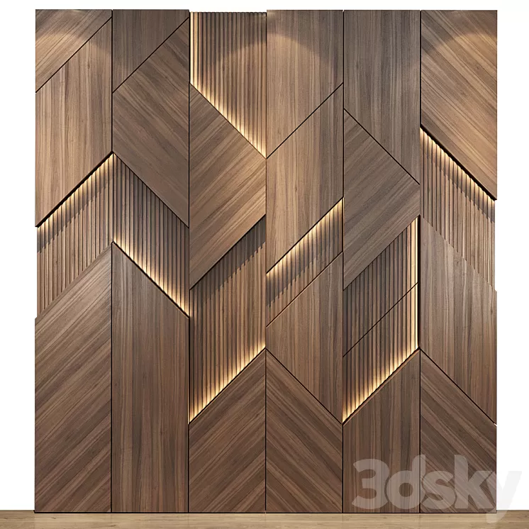 Headboard set 59 3D Model Headboard set 59 3D Model