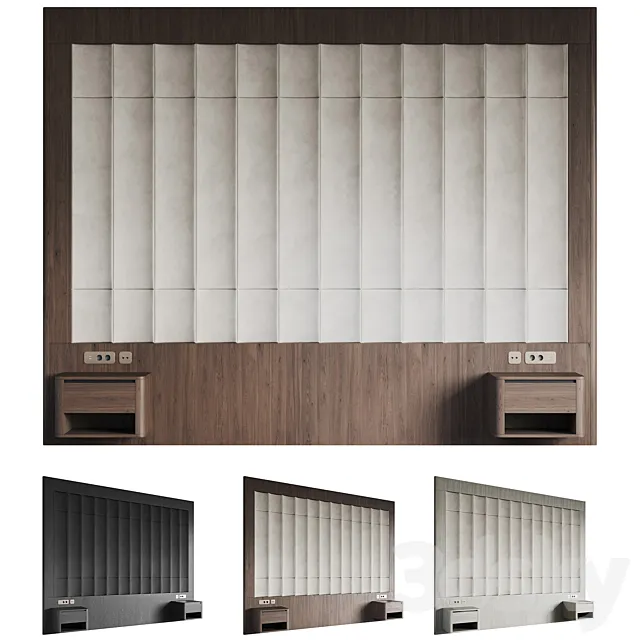 Headboard Soft Fluting 3D Model Headboard Soft Fluting 3D Model