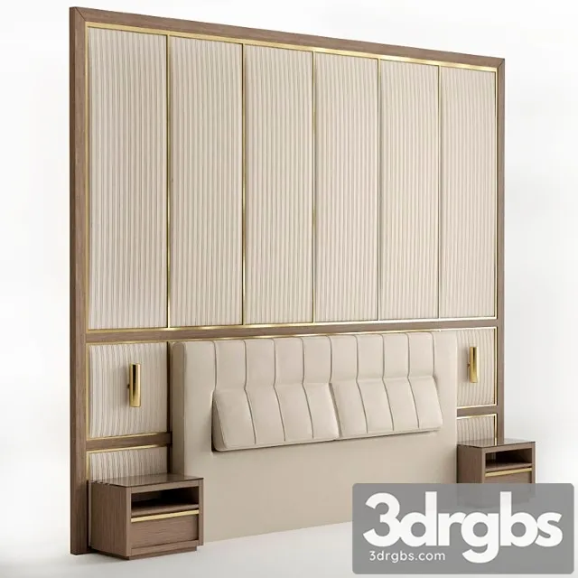Headboard. wall panel 6 3D Model Download