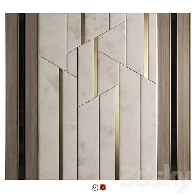 Headboard Wall Panel Decor 05 3D Model Headboard Wall Panel Decor 05 3D Model