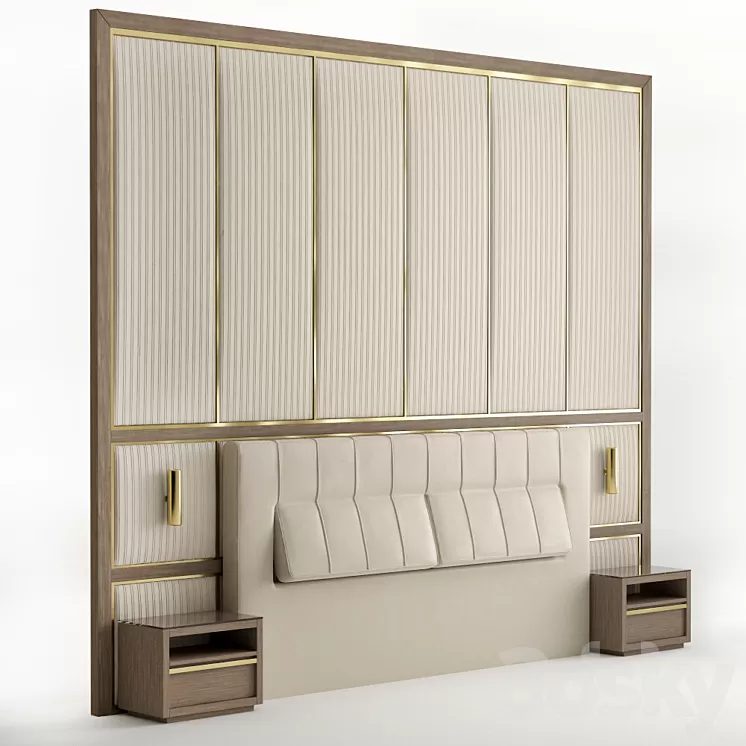 Headboard. Wall panel_6 3D Model Headboard. Wall panel_6 3D Model