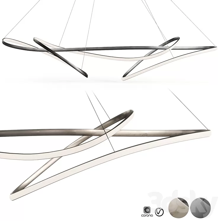 Heals Ribbon LED Pendant Lamp XL 3D Model Free Download