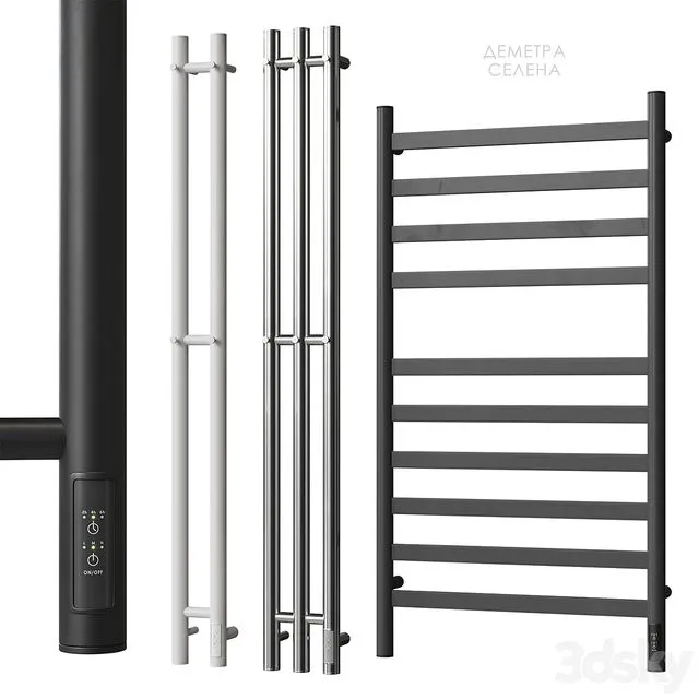 Heated towel rail Point Demetra Selena 3D Model Heated towel rail Point Demetra Selena 3D Model