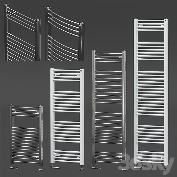 Heated Towel Rail Zehnder Aura 3D Model Heated Towel Rail Zehnder Aura 3D Model