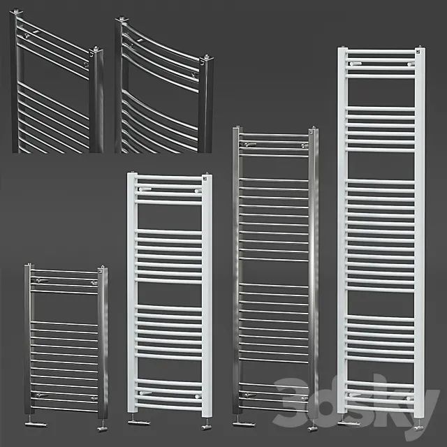 Heated Towel Rail Zehnder Aura 3DModel Heated Towel Rail Zehnder Aura 3DModel