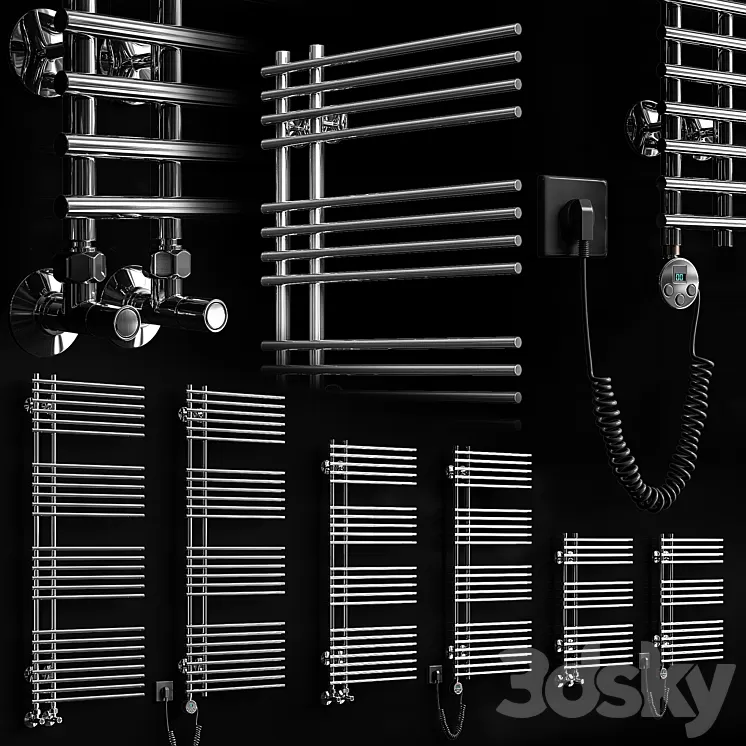 Heated towel rails Terminus Astra 3D Model Heated towel rails Terminus Astra 3D Model