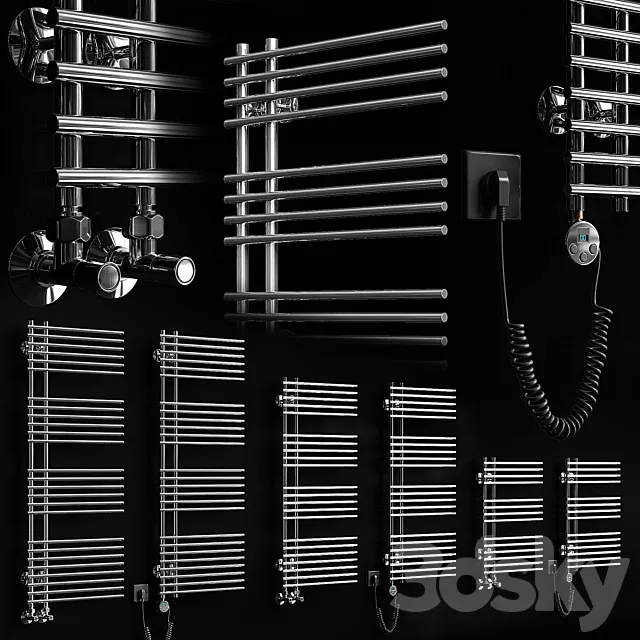 Heated towel rails Terminus Astra 3DModel Heated towel rails Terminus Astra 3DModel