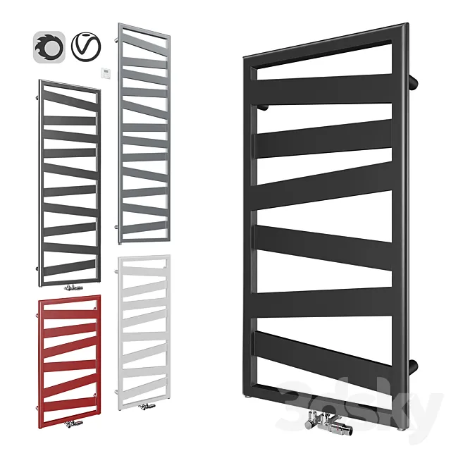 Heated towel rails Zehnder Kazeane 3DModel Heated towel rails Zehnder Kazeane 3DModel