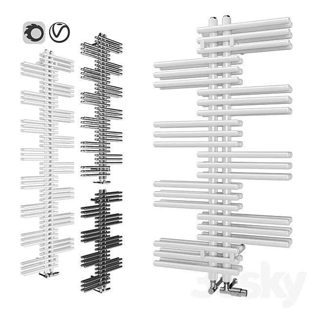 Heated towel rails Zehnder Yucca 2 3D Model Heated towel rails Zehnder Yucca 2 3D Model