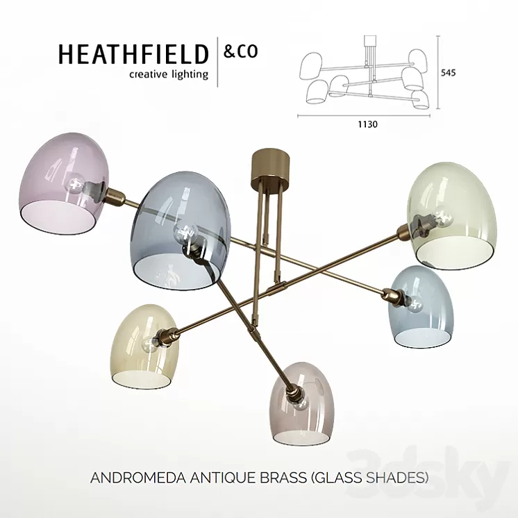 HEATHFIELD ANDROMEDA ANTIQUE BRASS 3D Model HEATHFIELD ANDROMEDA ANTIQUE BRASS 3D Model