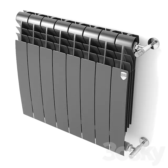 Heating radiator BiLiner Noir Sable by Royal Thermo 3D Model